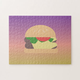 Ombre Farbiger Foodie Burger Liebe Regenbogen