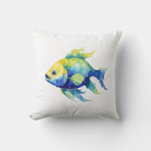 Ombre Fisch Klein Kissen