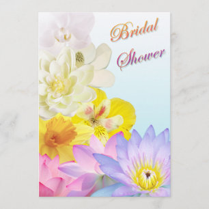 Ombre Floral Bridal Dusche Einladung