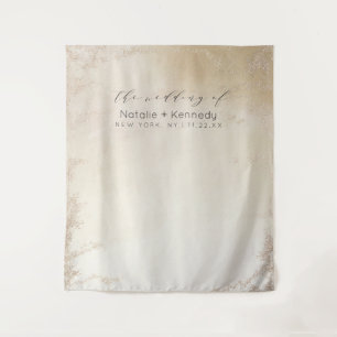 Ombre Gelb Gold Matt Fotobox Hintergrundkulisse Wandteppich