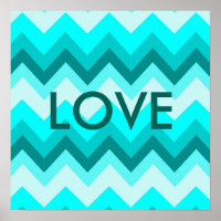 Ombre Girly Muster Aquamarin Türkis Zickzack