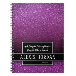 Ombre Glitzer Glitzern Feminist Quote Girl Power Notizblock