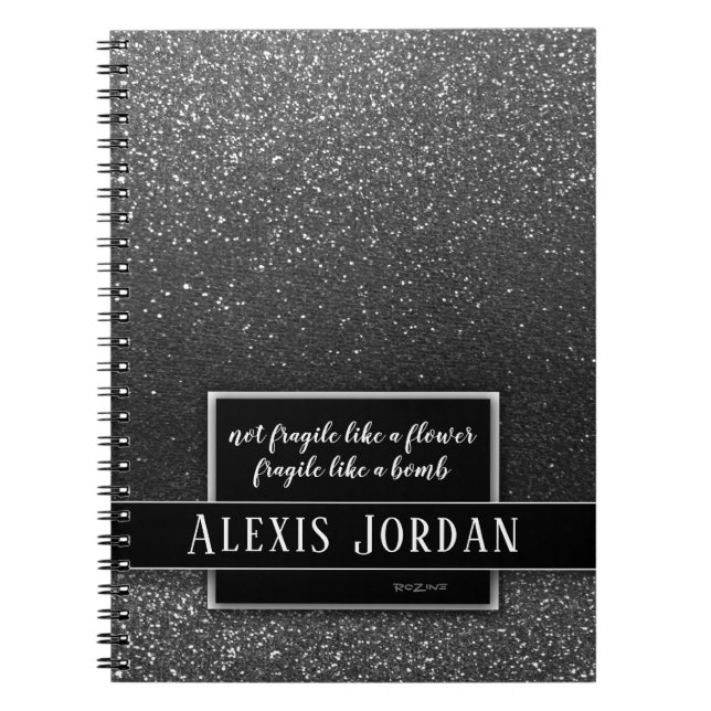 Ombre Glitzer Glitzern Feminist Quote Girl Power Notizblock (Vorderseite)