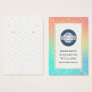 Ombre Glitzer Rainbow-Earring-Display-Cards