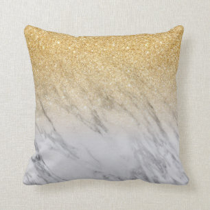 Ombre Gold Glitter Marmor Verlauf Fading Kissen