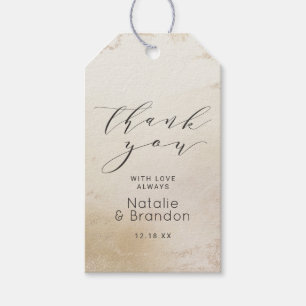 Ombre Golden Sands Mattiert Foil Wedding Vielen Da Geschenkanhänger