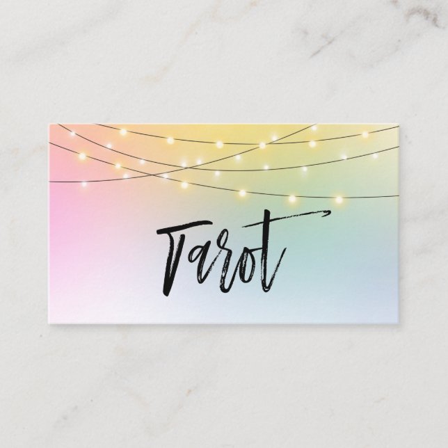 *~* Ombre Goldschnur beleuchtet PastellTarot-Leser Visitenkarte (Vorderseite)