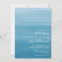 Ombre Gradient Dip Dye Ocean Blue Brautparty