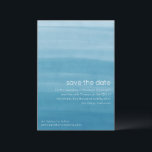 Ombre Gradient Dip Dye Ocean Blue Save The Date<br><div class="desc">Custom Ombre Gradient Dip Dye Ocean Blue Save the Date</div>