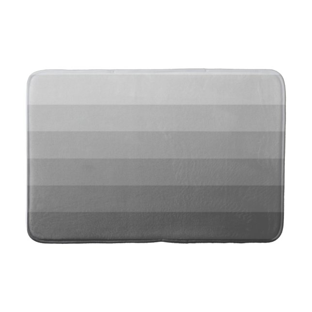 Ombre Gray Tones Gradient Badematte (Vorderseite)