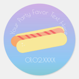 Ombre GRILLEN Hot Dog Vielen Dank Runder Aufkleber