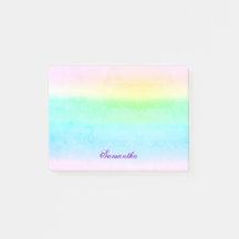 Ombre Grunge Pastel Green Post-It Notes