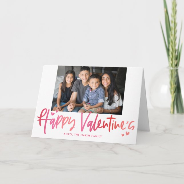 Ombre Grußkarte Valentinstag Feiertagskarte (Vorderseite)