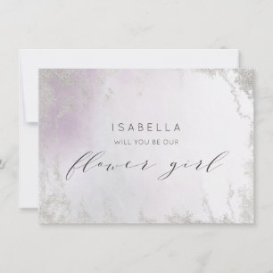 Ombre Helllila Frost Brautjungfer Antrag Karte