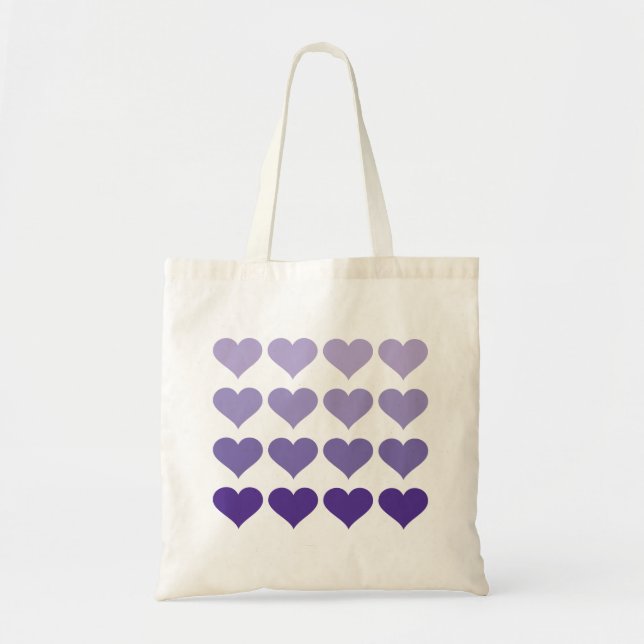 Ombre Herzen - Hochzeits-Taschen-Tasche Tragetasche (Vorne)