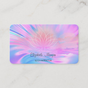 Ombre Holographic Brush Stroke Lotus Visitenkarte
