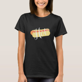 Ombre Hot Dog mit Streifen T-Shirt