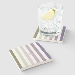 Ombre Lavender Field Strip & Personalisiert Monogr Steinuntersetzer