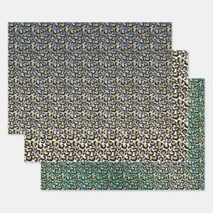 Ombre Leopard Prints Geschenkpapier Set