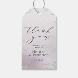 Ombre Light Lila Mattiert Foil Wedding Vielen Dank Geschenkanhänger
