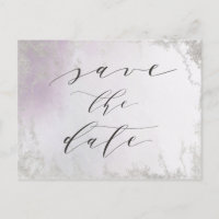 Ombre Light Lila Silver Foil Frost Save the Date