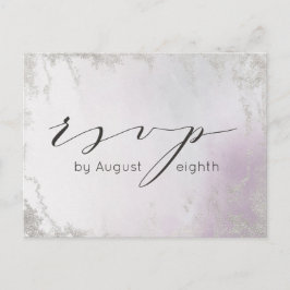 Ombre Light Lila Silver Wedding Meal Choice UAWG Postkarte
