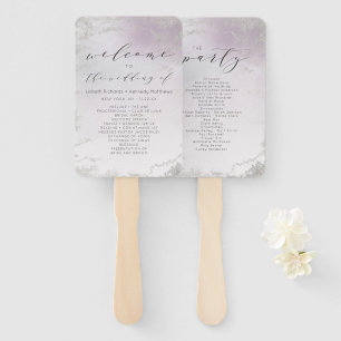 Ombre Light Lila Silver Wedding Zeremony Program Fächer