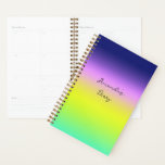 Ombre lila gelbe Frühlingsfarben Planer<br><div class="desc">Ombre lila-gelbe grüne Frühlingsfarben rechts fluoreszierender Regenbogen</div>