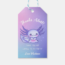 Ombre Lila Niedlich Axolotl Vielen Dank für Ihr In Geschenkanhänger