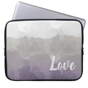 Ombre Lila und grau Liebe Graceful Gradient Laptopschutzhülle