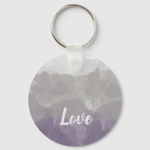 Ombre Lila und grau Liebe Graceful Gradient Schlüsselanhänger