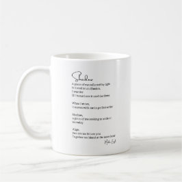 Ombre lumière réunifier poème café tasse de thé