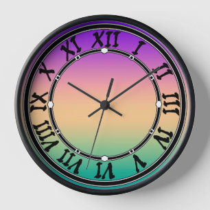 Ombre , mehrfarbig uhr