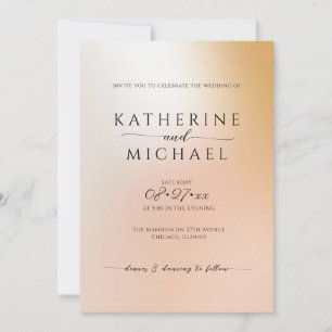 Ombre minimalist Wedding Einladung