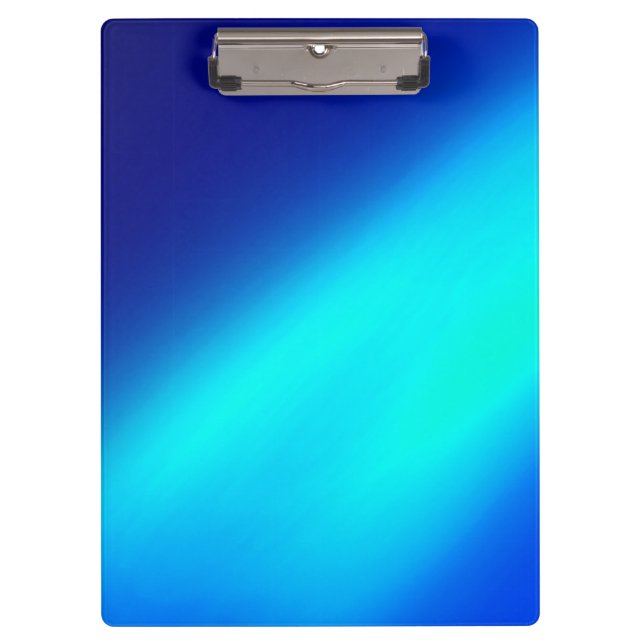 Ombre Moonlight Double Strip blau türkis Klemmbrett (Vorderseite)