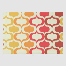 Ombre Ogee Muster in Orange, Mandarine und Rot Seidenpapier