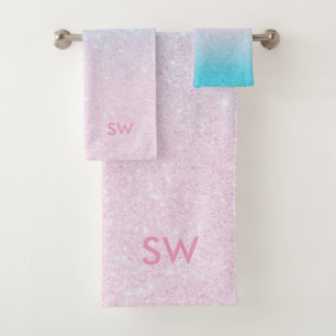 Ombre Parties scintillant rose et turquoise