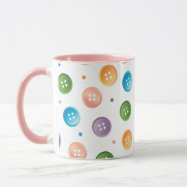 Ombre Pastel Buttons & Dots Tasse