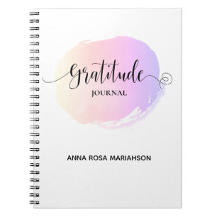 *~* Ombre Pastel Watercolor Boho Gratitude Journal
