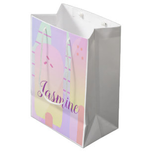 Ombre Pastell-Eis-Pop-Streifen Mittlere Geschenktüte