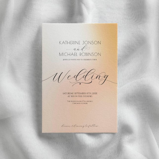 Ombre pastellrosa Wedding Einladung (Von Creator hochgeladen)