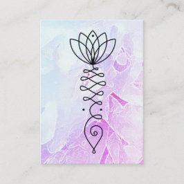 *~* Ombre Peony Heiler Massage Reiki Yoga Lotus Visitenkarte