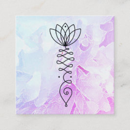 *~* Ombre Peony Lotus Heiler Massage Reiki Yoga Quadratische Visitenkarte