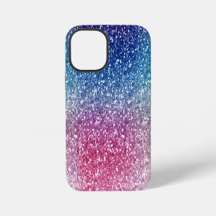 Ombre Pink Blau Glitter-Verpackungspapier iPhone 12 Mini Hülle