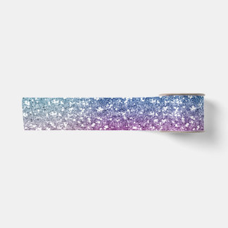 Ombre Pink Blau Glitter-Verpackungspapier Satinband