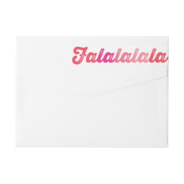 Ombre Pink Falalalala Bold Script Moderner Urlaub (Rückseite)