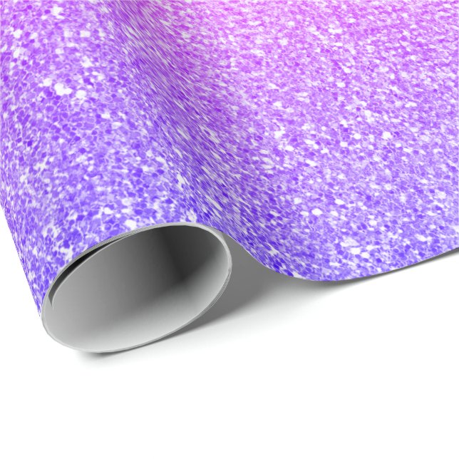 Ombre Pink Glitzer Shiny Glass Vip Rainbow Lila Geschenkpapier (Rolleneckpunkt)