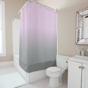 Ombre Pink Grau Verlauf Fading Duschvorhang