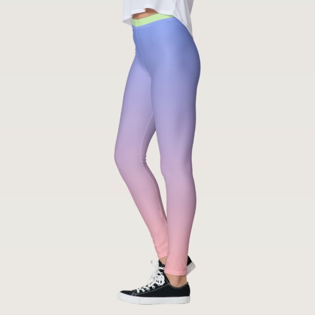 Ombre Pink Lila Elegant Hübsch Leggings (Links)
