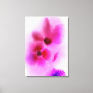 Ombre Pink Lila Twin Blume Malerei Leinwanddruck